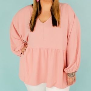 V neck babydoll top.